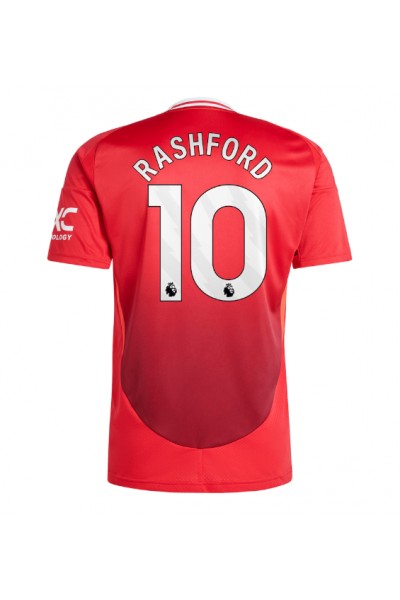 Manchester United Marcus Rashford #10 Voetbaltruitje Thuis tenue 2024-25 Korte Mouw Manchester United Marcus Rashford #10 Voetbaltruitje Thuis tenue 2024-25 Korte Mouw